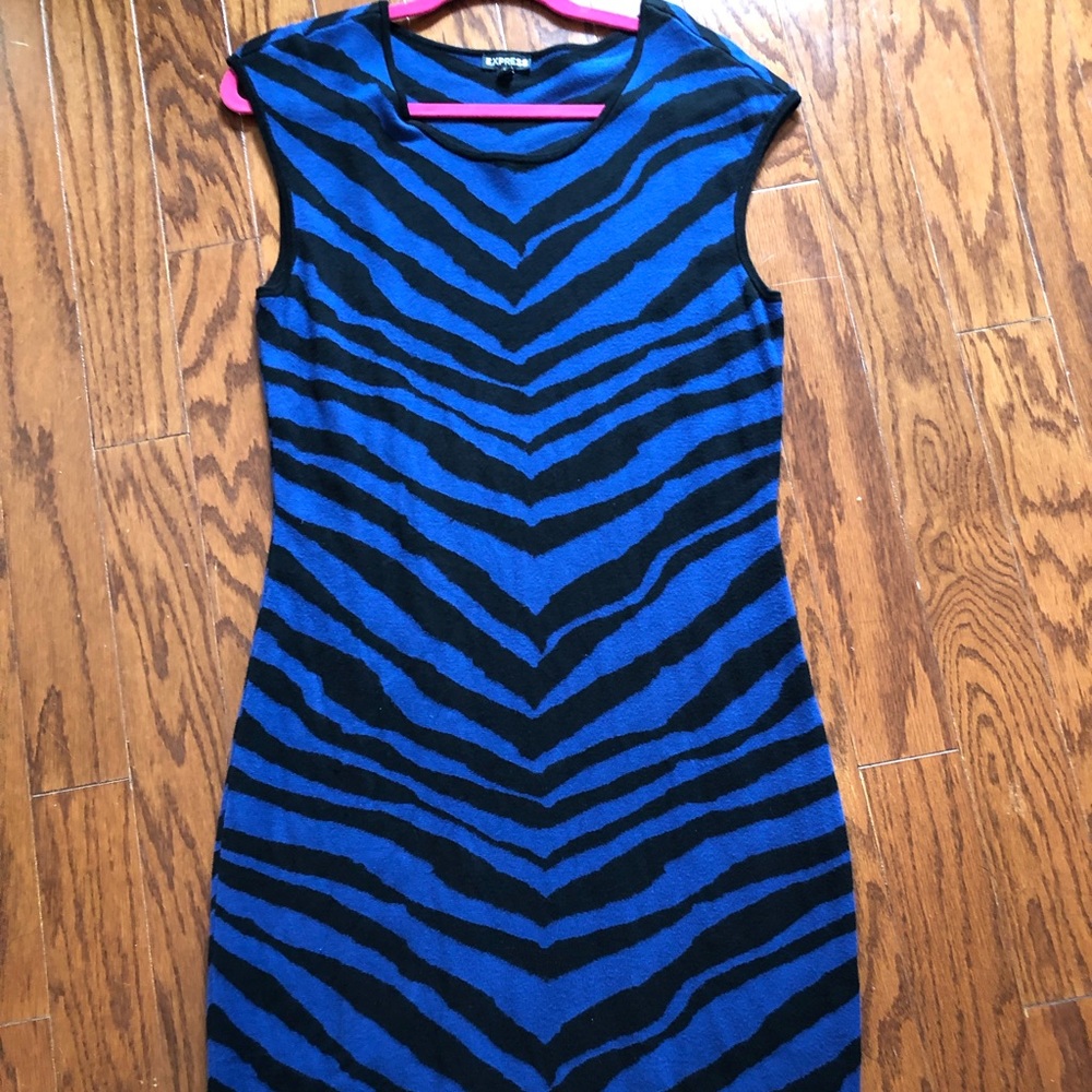 Express blue tiger dress